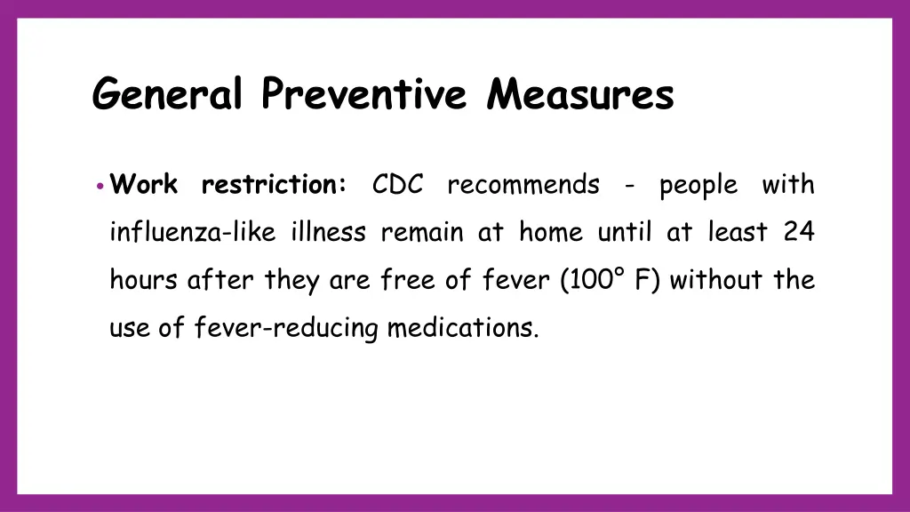 general preventive measures 1