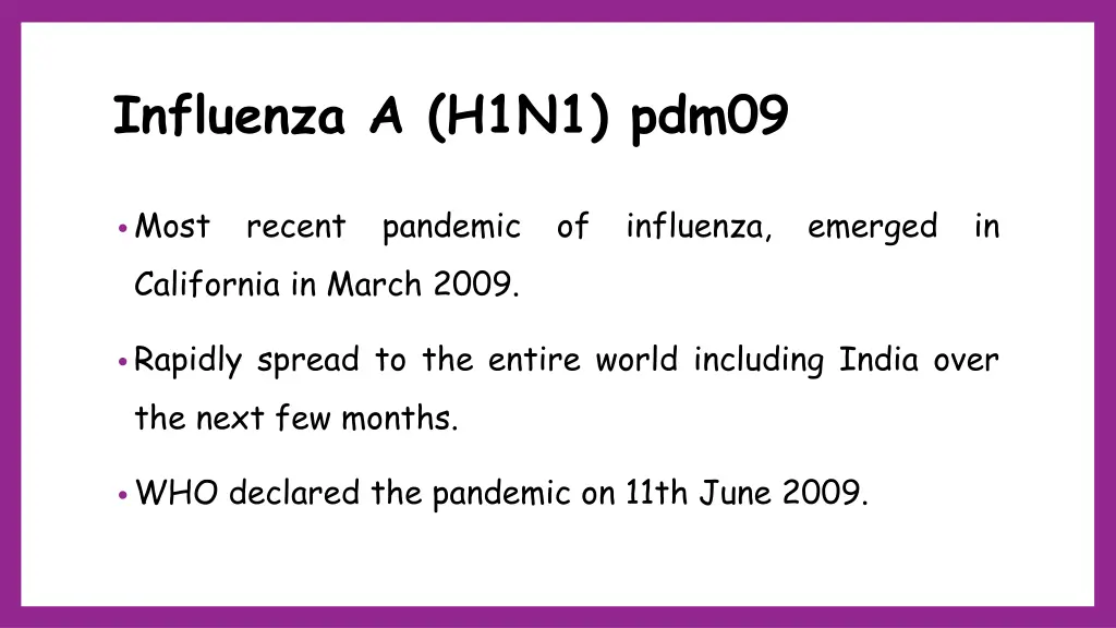 influenza a h1n1 pdm09