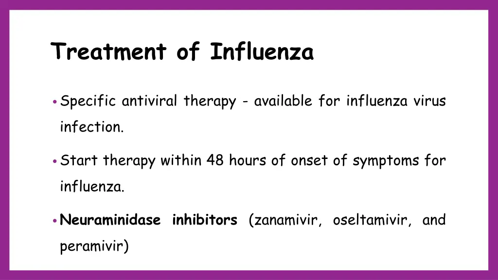 treatment of influenza
