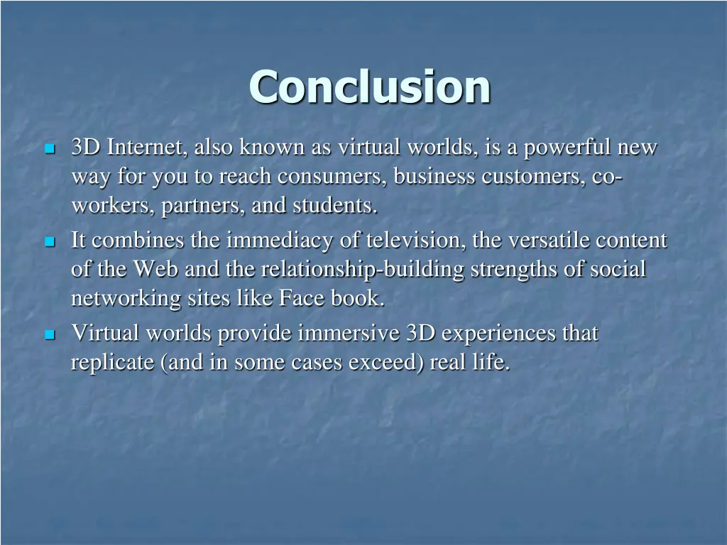 conclusion