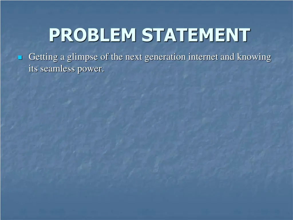 problem statement