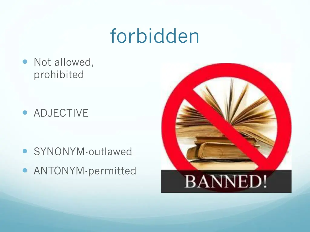 forbidden