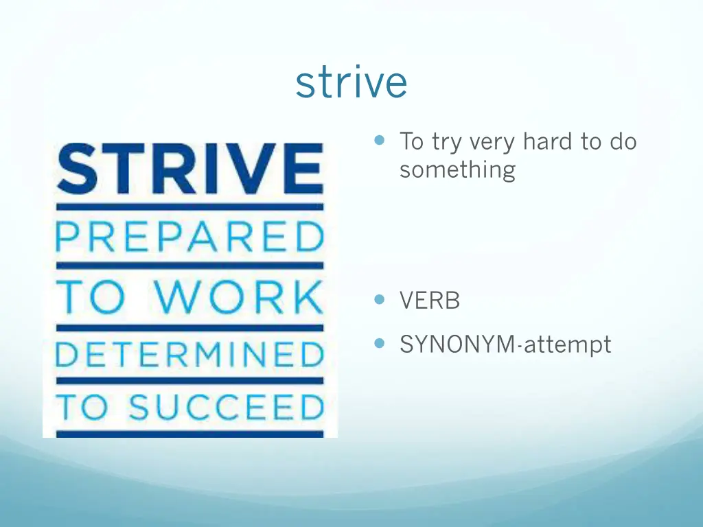 strive