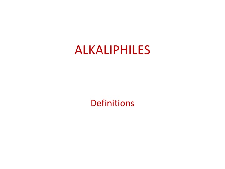 alkaliphiles