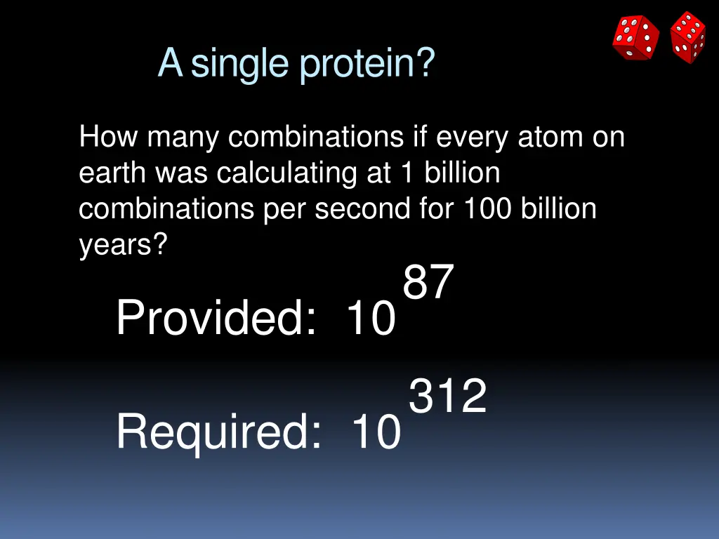 a single protein