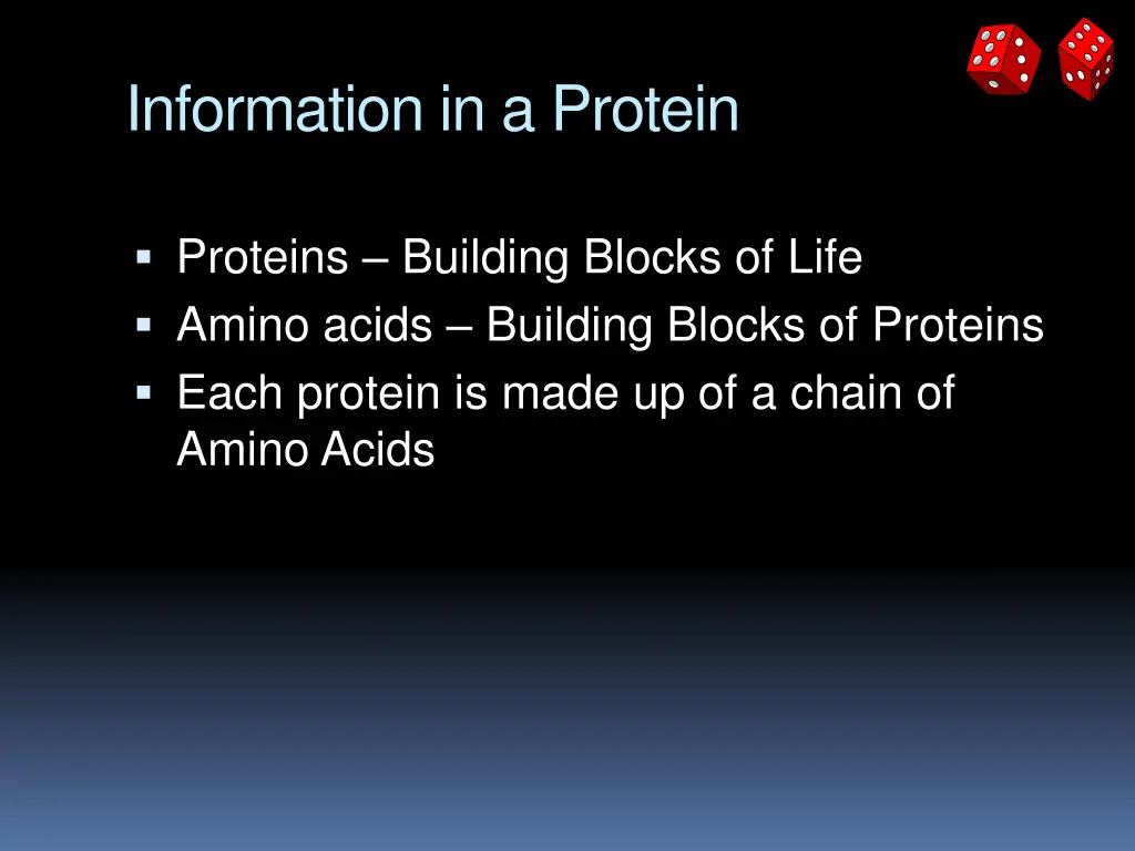 information in a protein