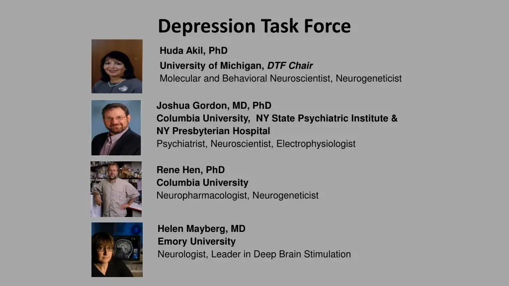 depression task force 1