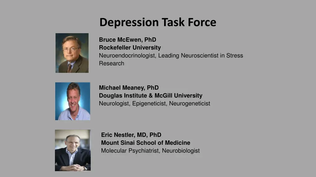 depression task force 2