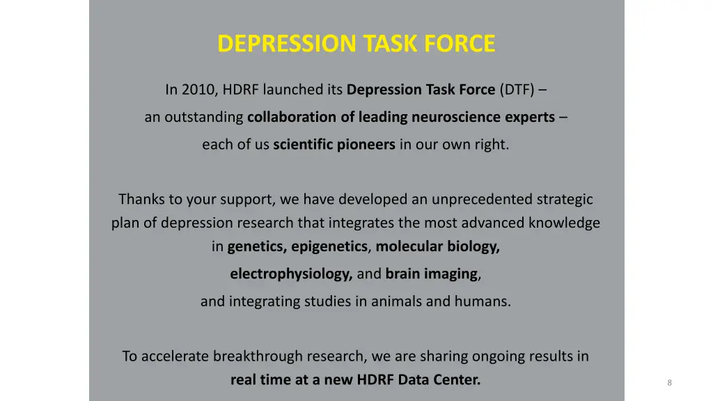 depression task force