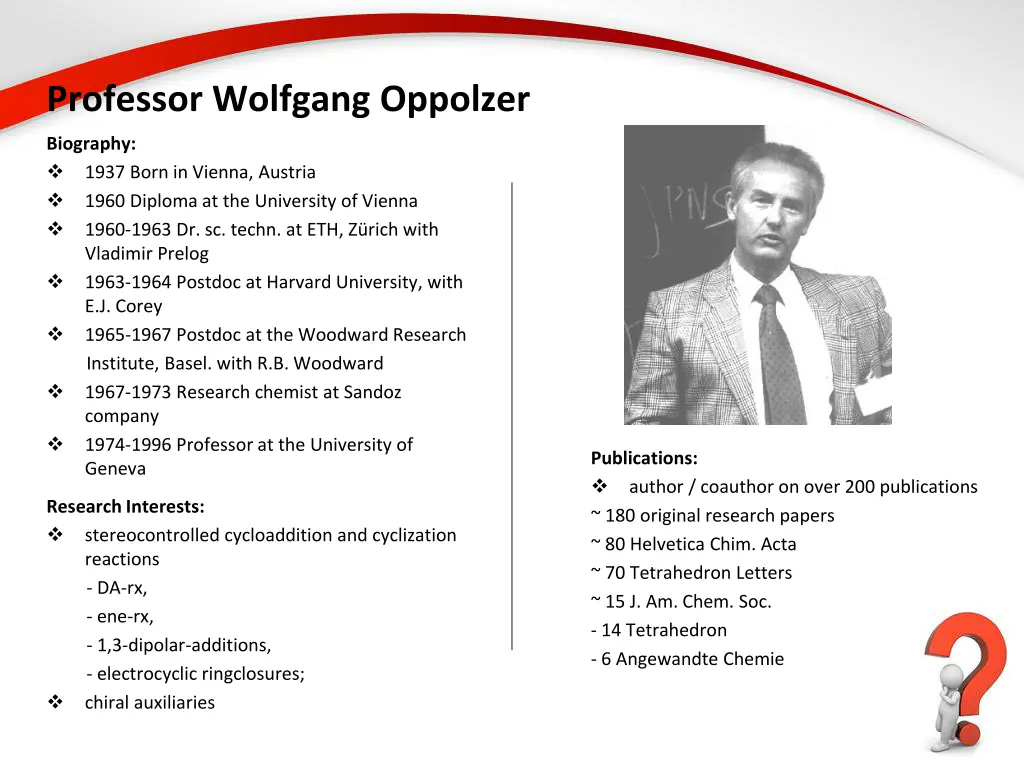 professor wolfgang oppolzer