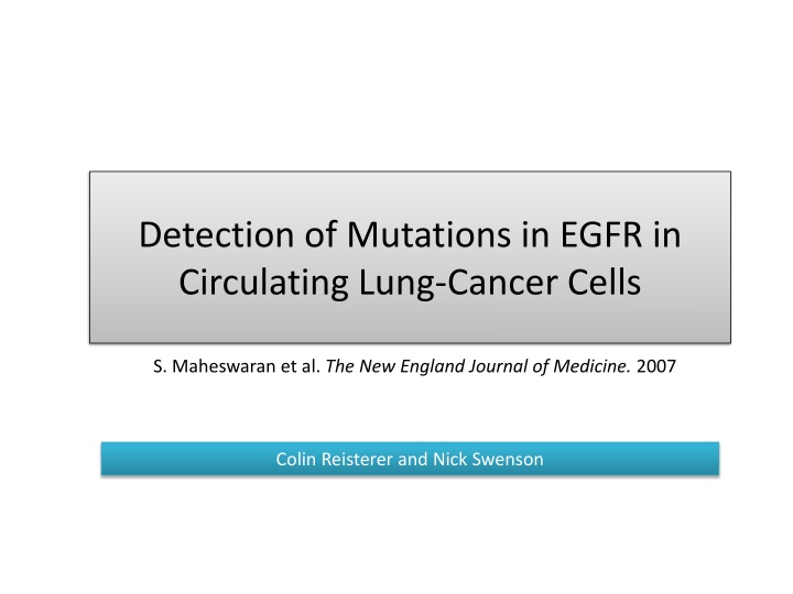 detection of mutations in egfr in circulating