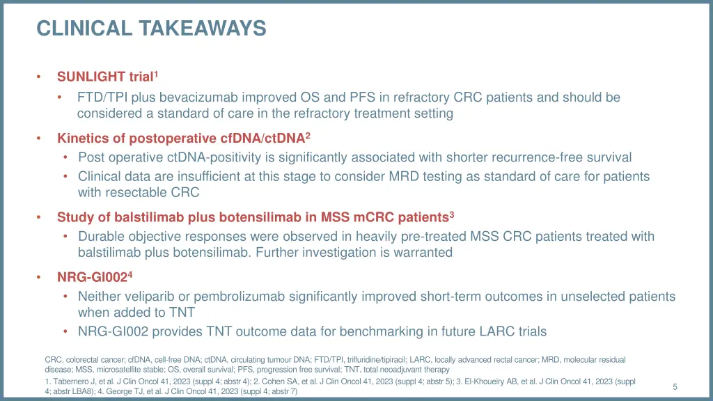 clinical takeaways