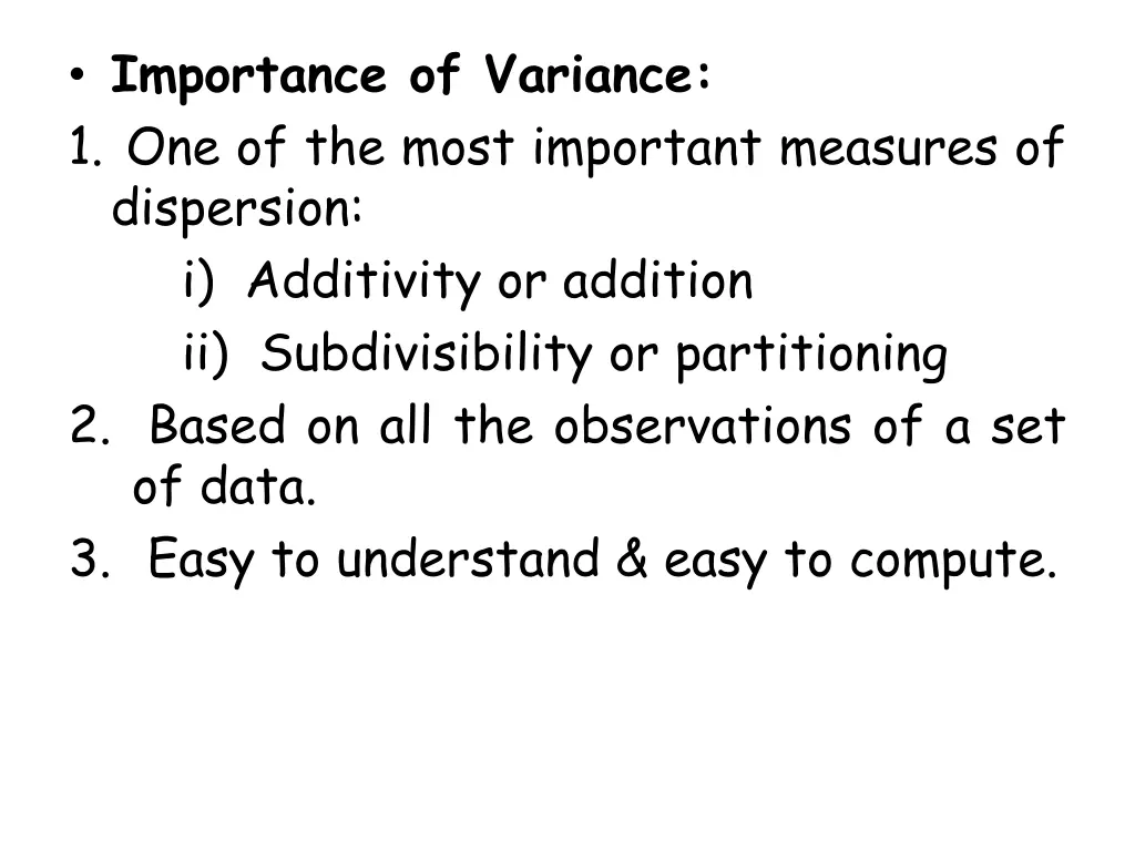 importance of variance 1 one of the most