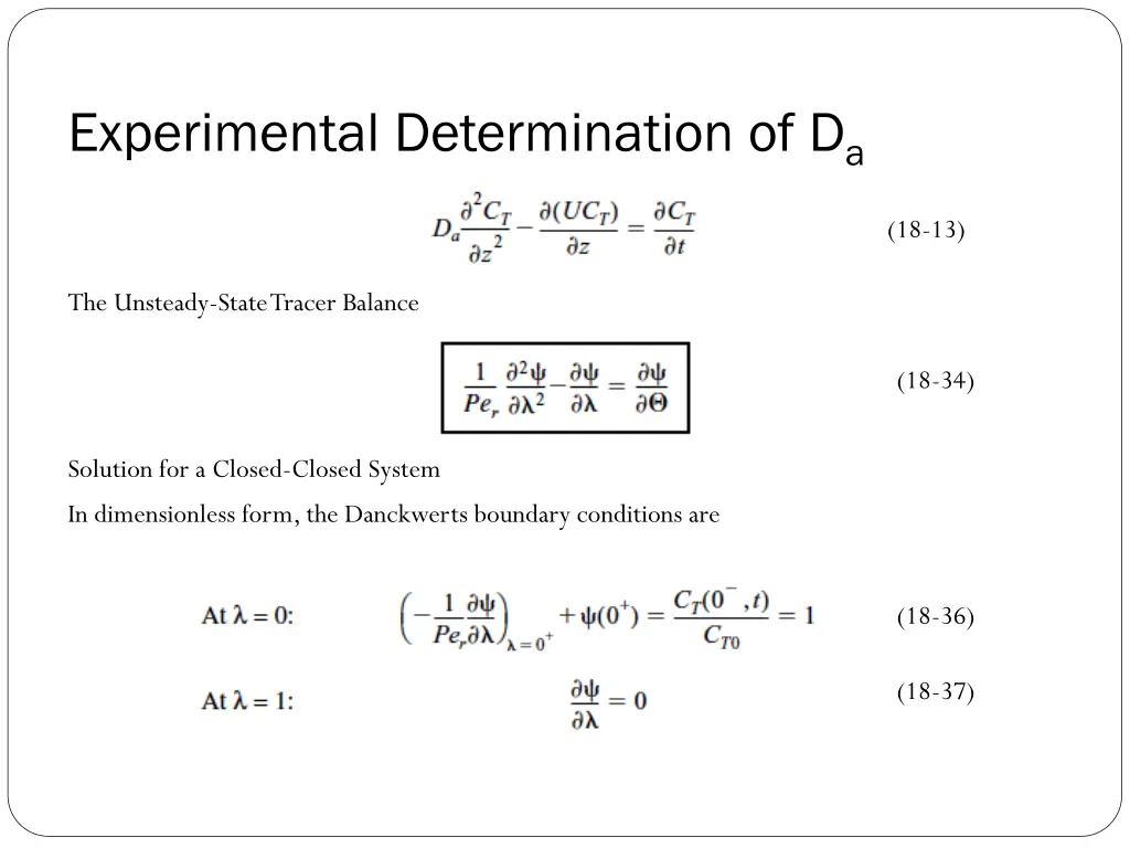 experimental determination of d a