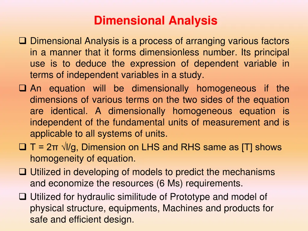 dimensional analysis