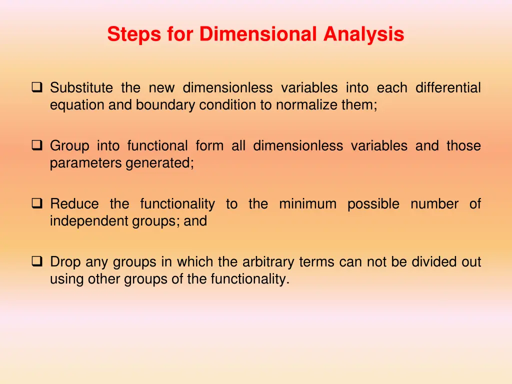 steps for dimensional analysis