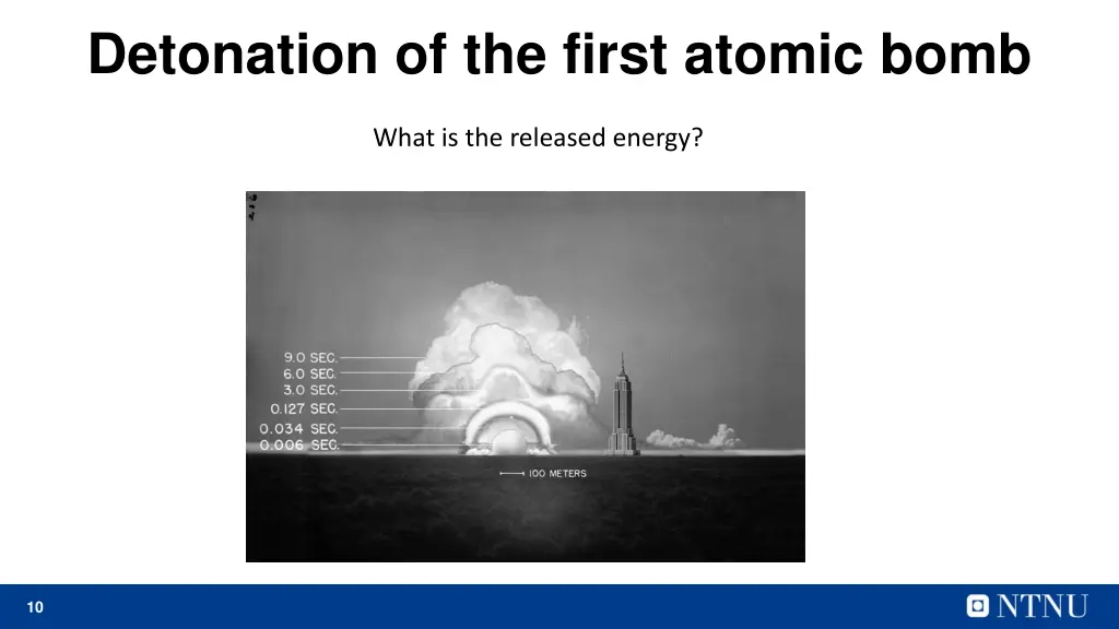 detonation of the first atomic bomb