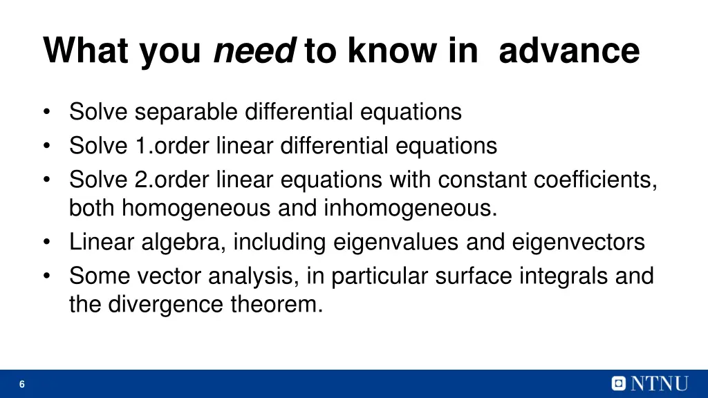 what you need to know in advance