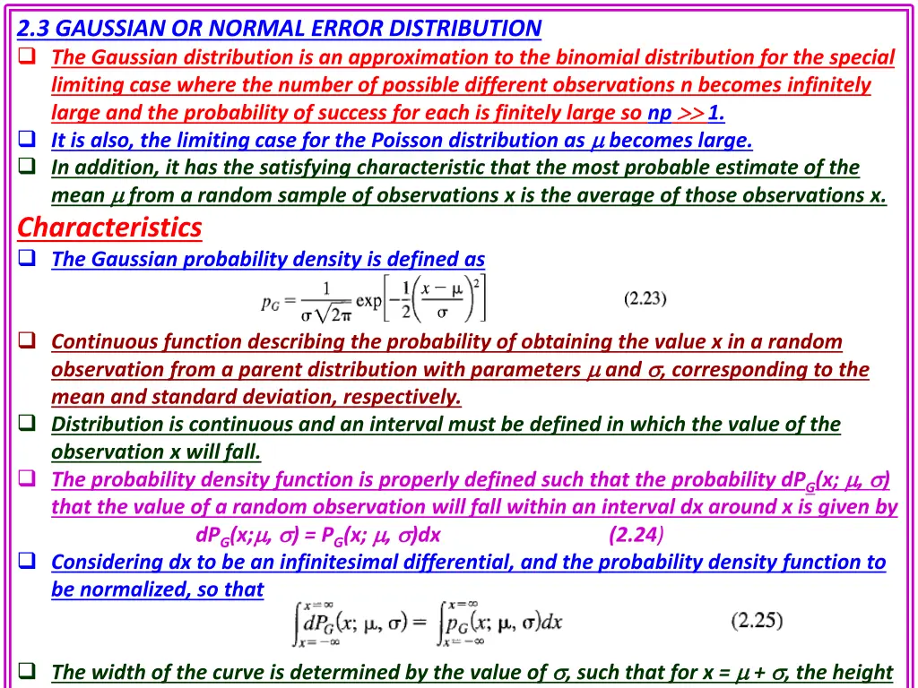 2 3 gaussian or normal error distribution 1