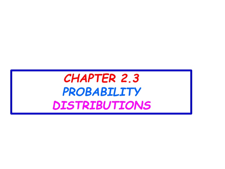 chapter 2 3 probability distributions