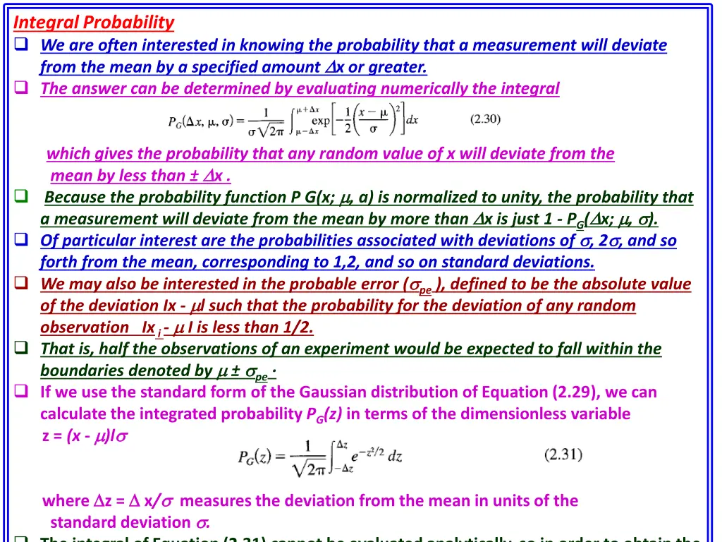 integral probability we are often interested 1