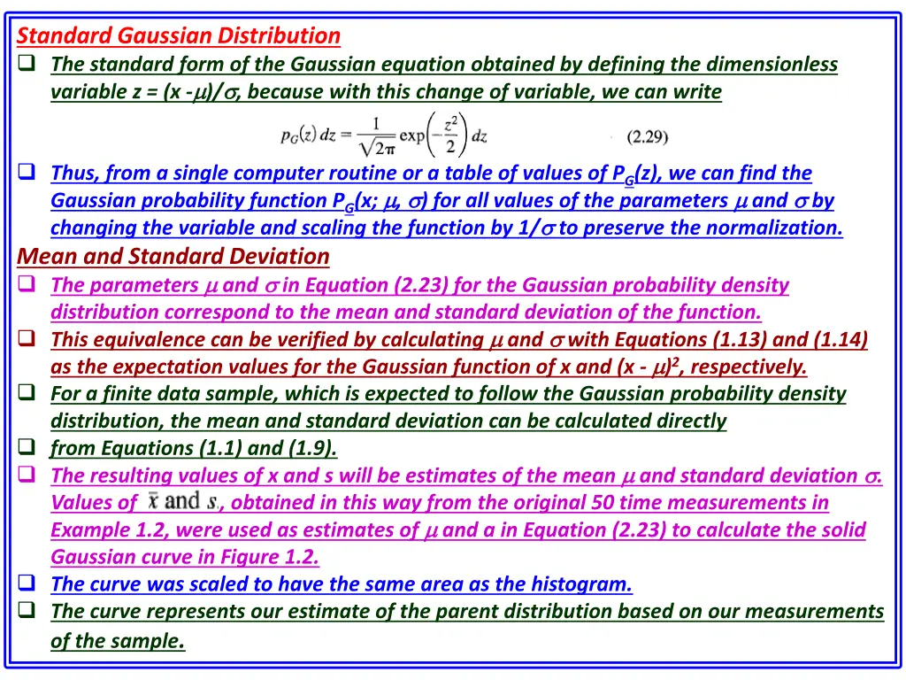 standard gaussian distribution the standard form