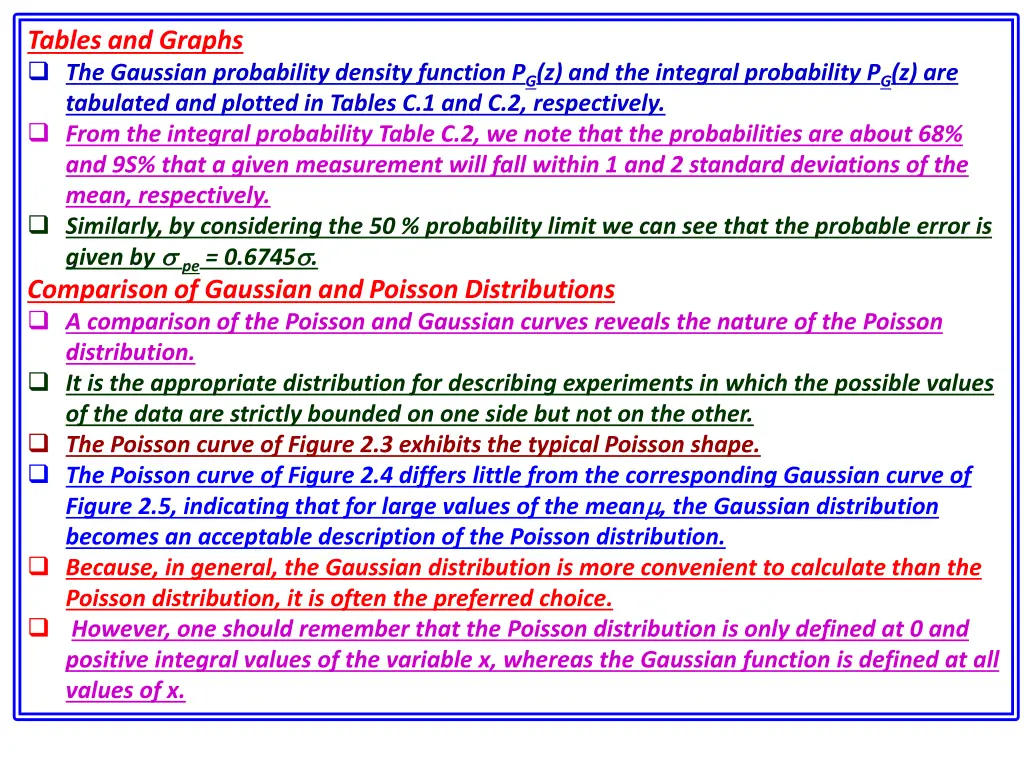 tables and graphs the gaussian probability 1