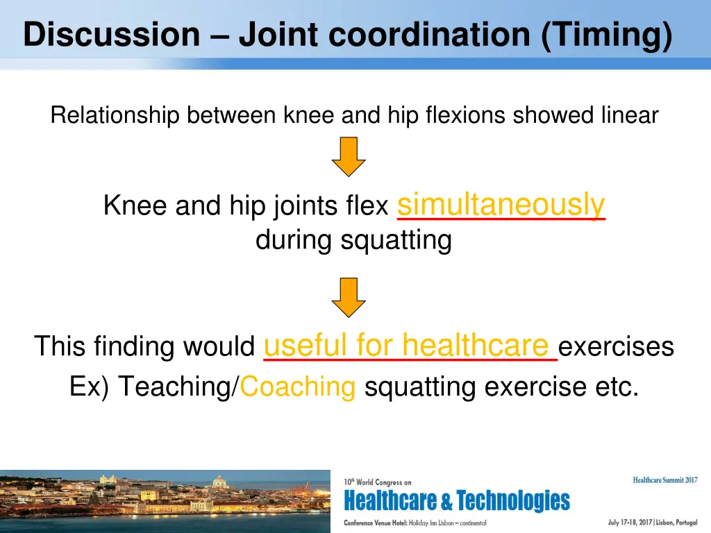 discussion joint coordination timing