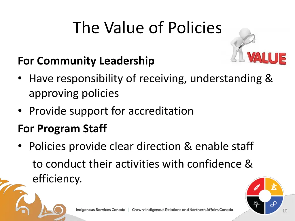 the value of policies 1