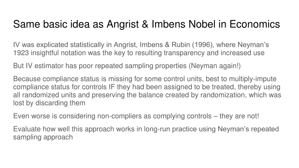same basic idea as angrist imbens nobel