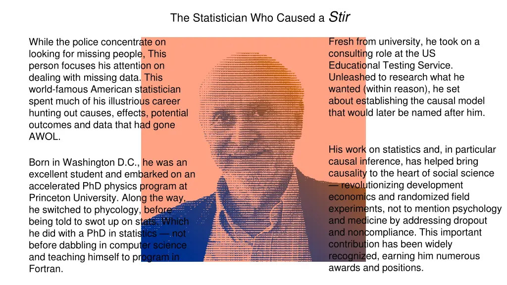 the statistician who caused a stir
