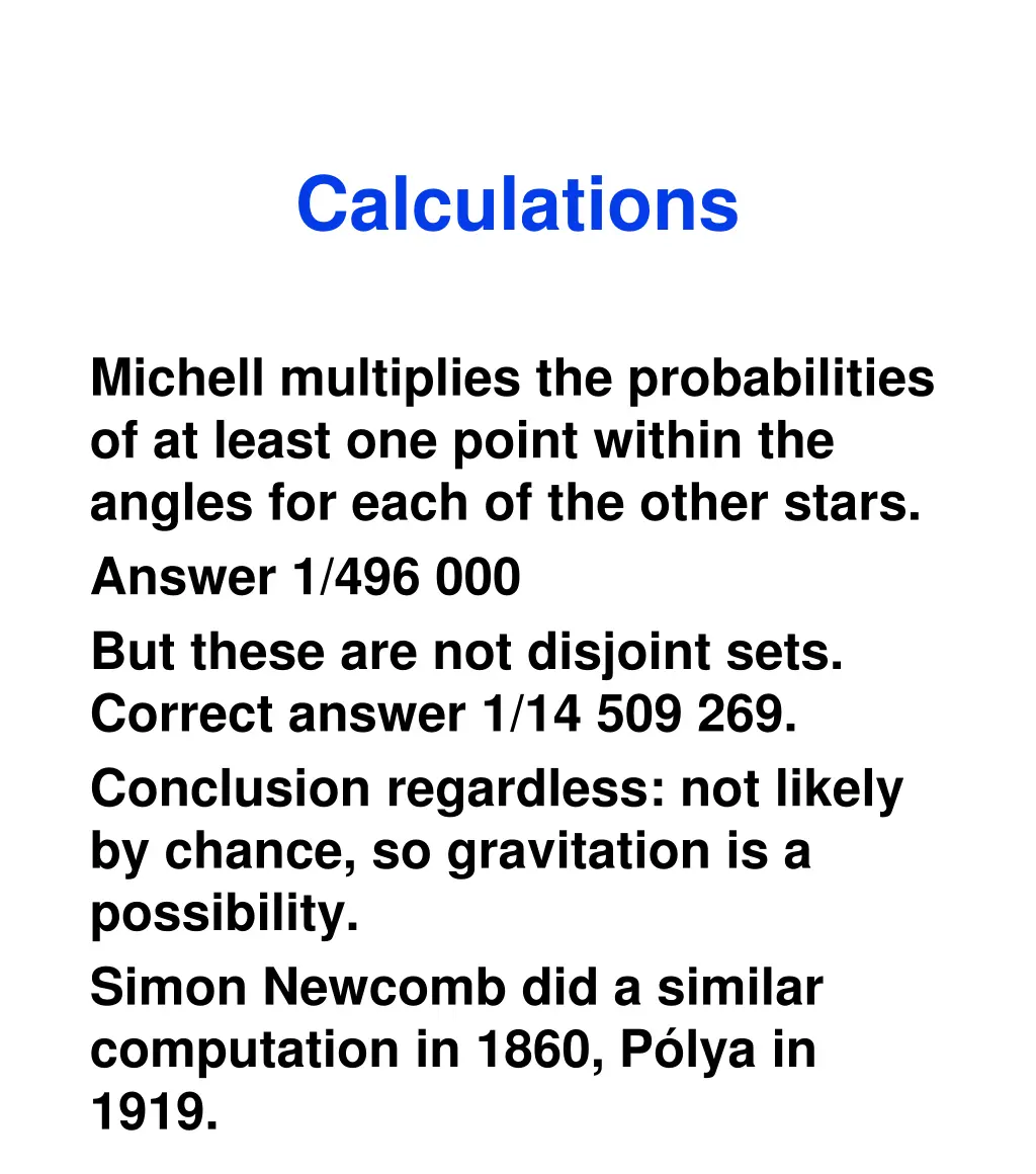 calculations