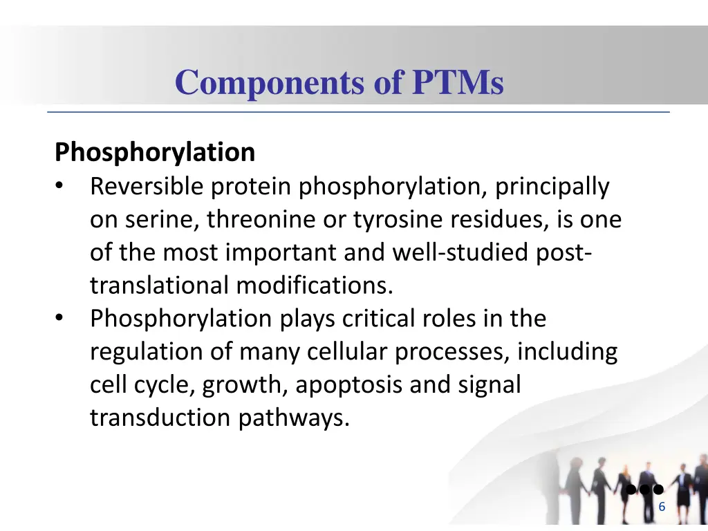 components of ptms