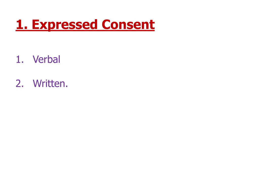 1 expressed consent