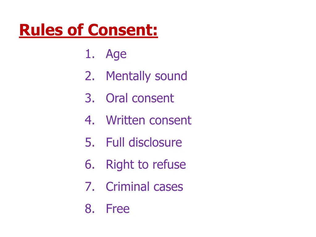 rules of consent