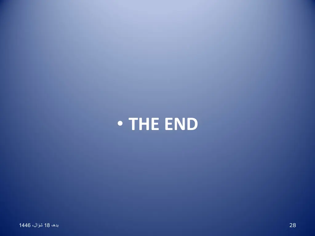 the end