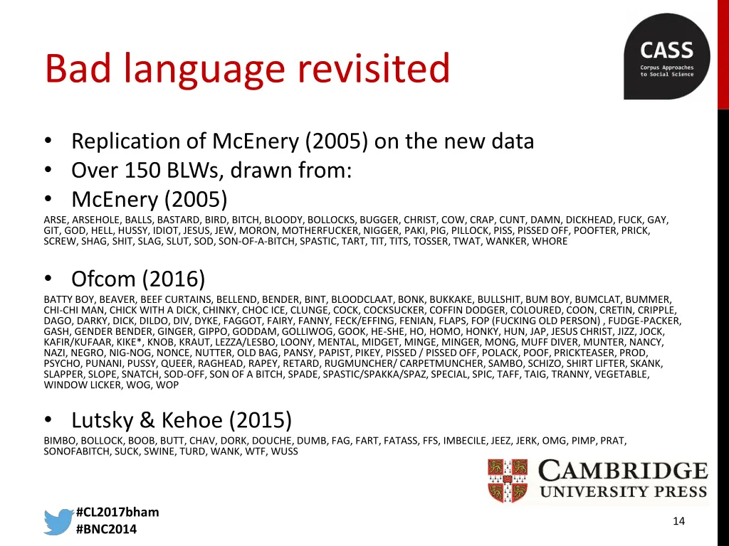bad language revisited