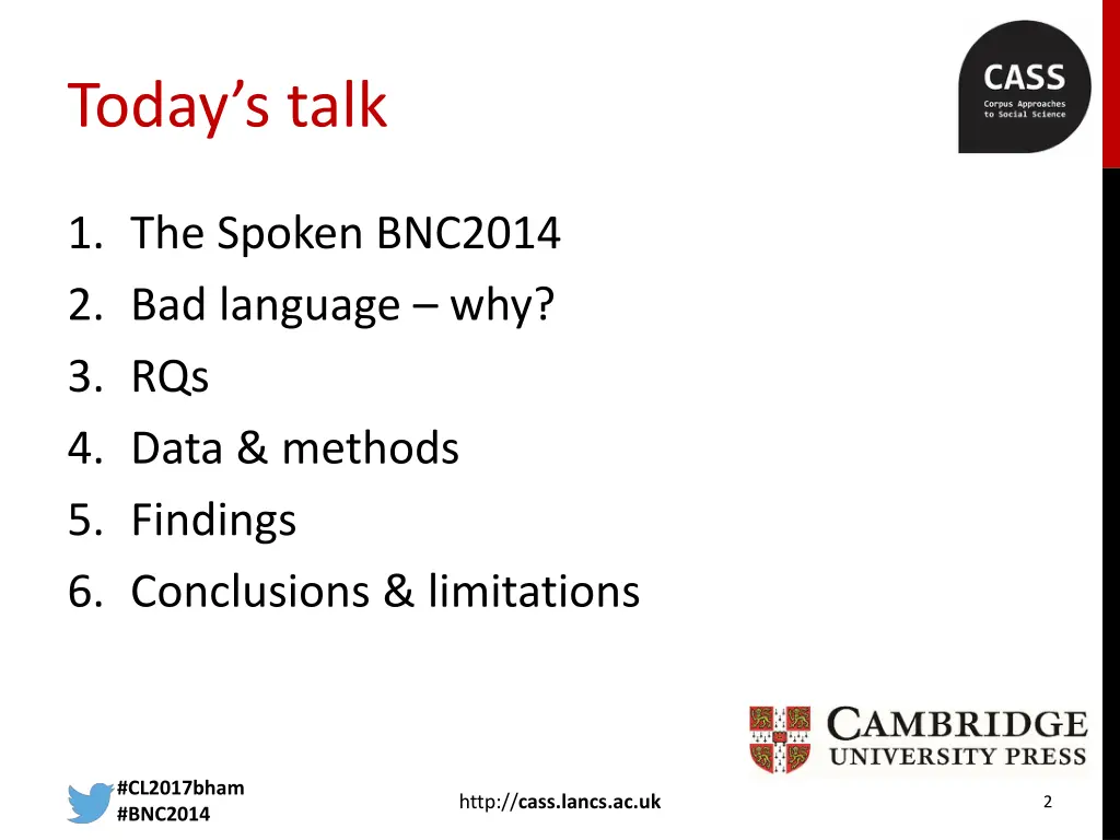 today s talk