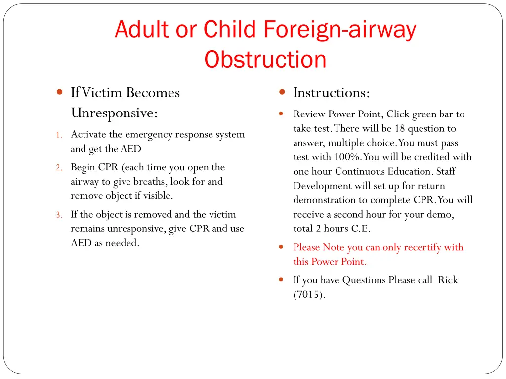 adult or child foreign airway obstruction 1