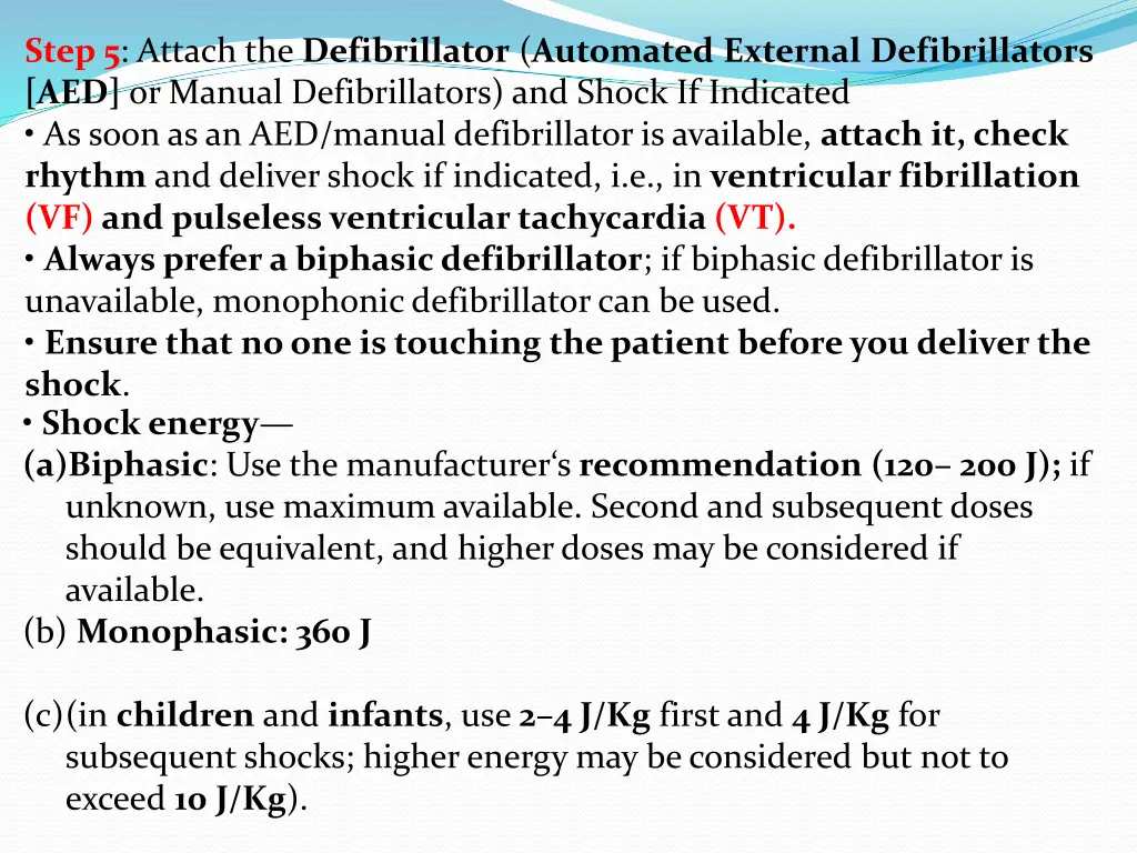 step 5 attach the defibrillator automated
