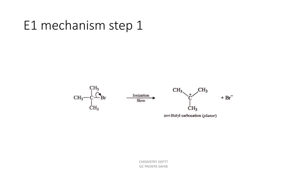 e1 mechanism step 1