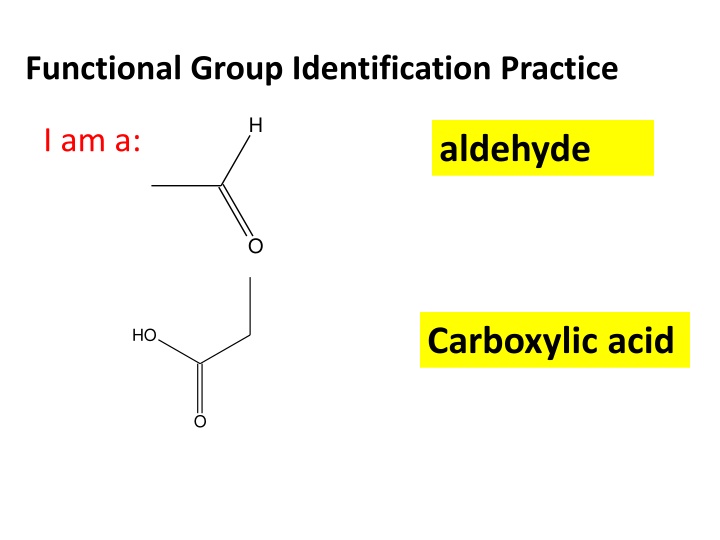 functional group identification practice
