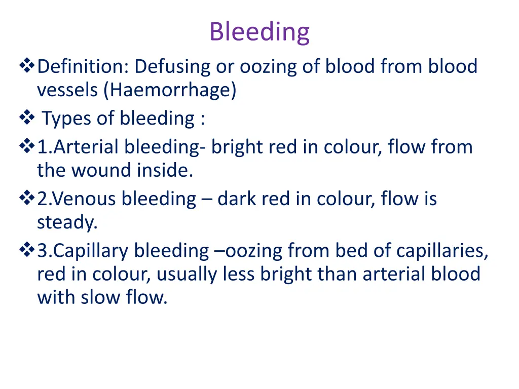 bleeding