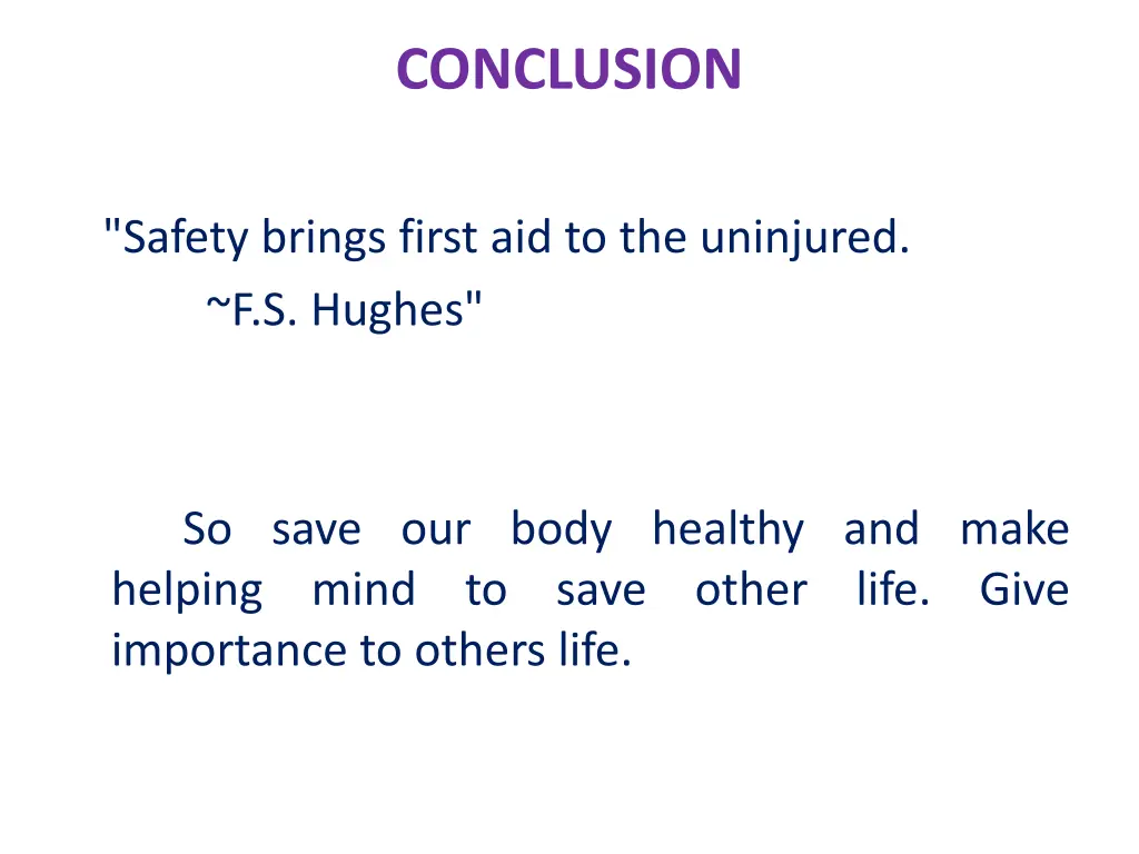 conclusion