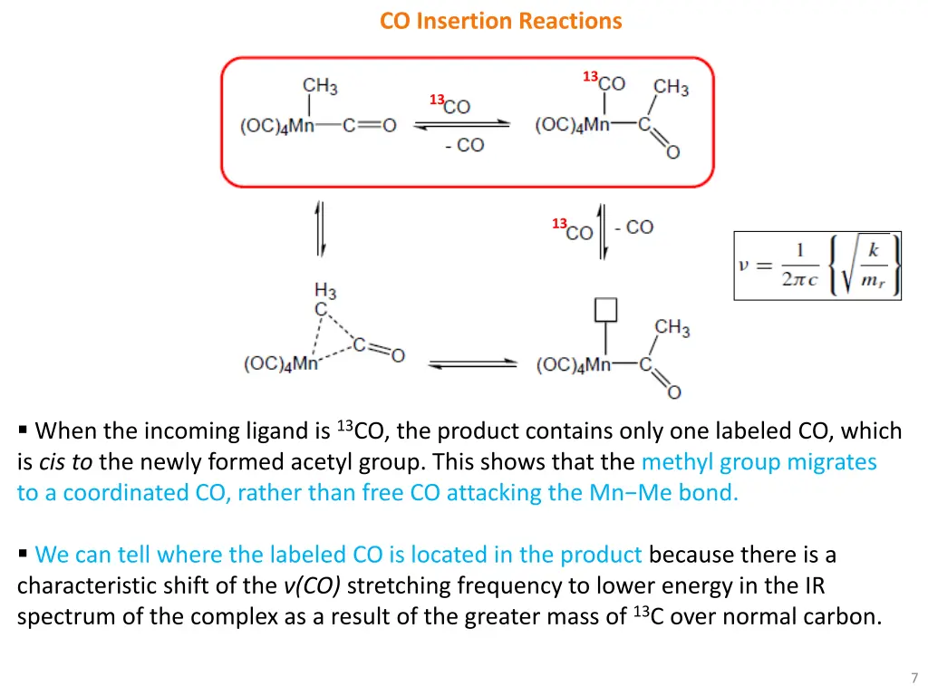 co insertion reactions