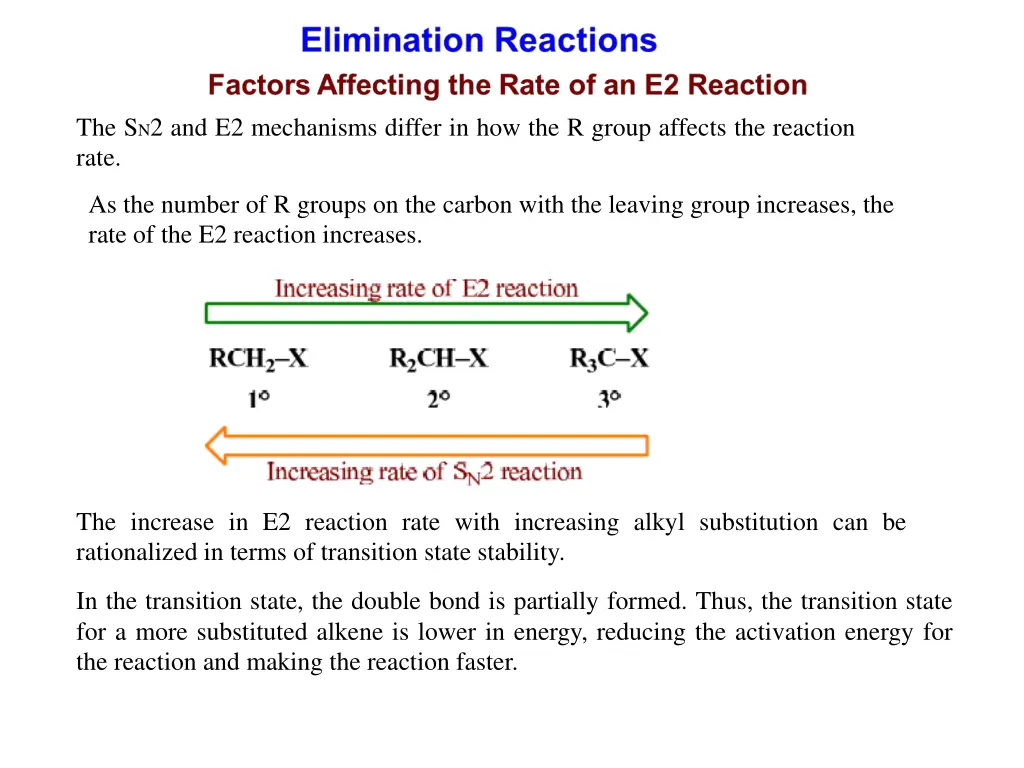 the s n 2 and e2 mechanisms differ