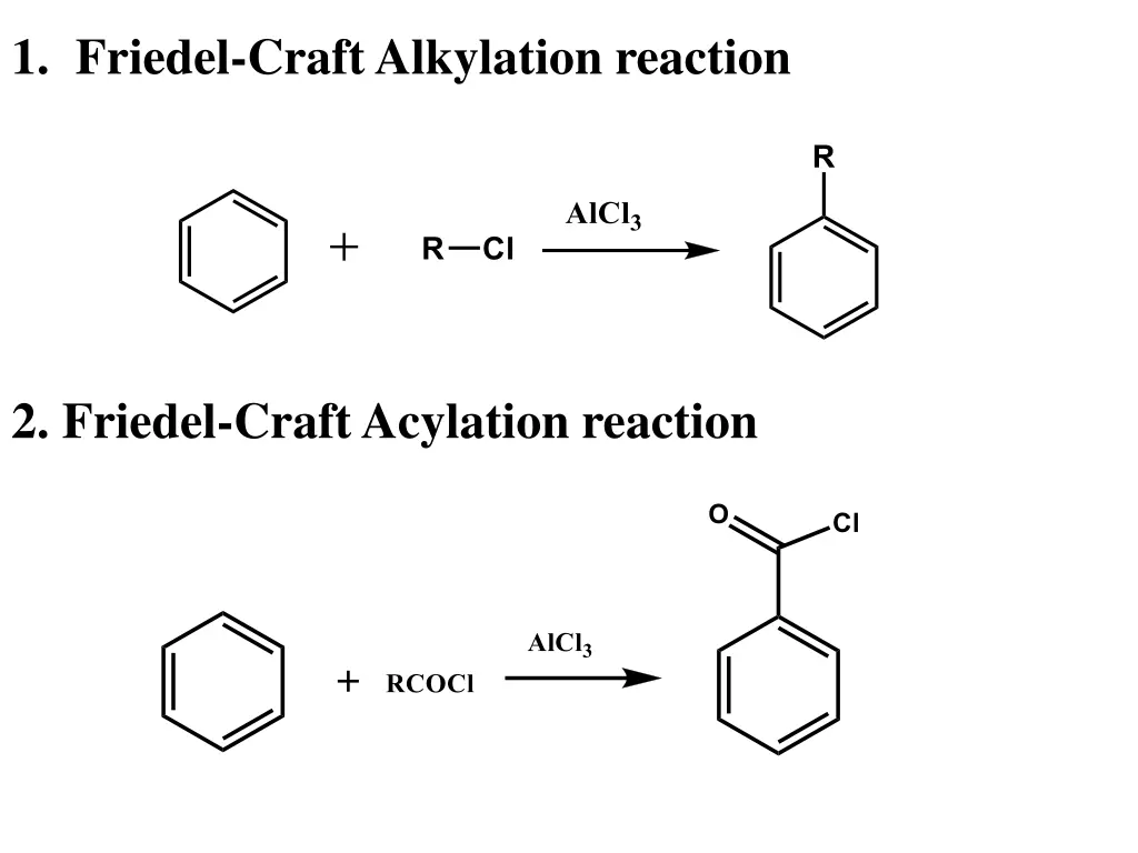 1 friedel craft alkylation reaction