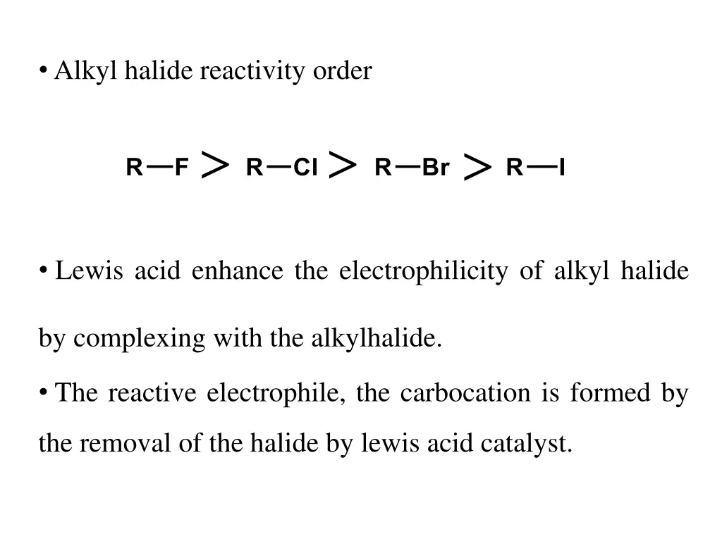 alkyl halide reactivity order