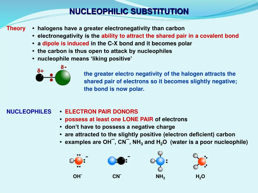 nucleophilic substitution 1