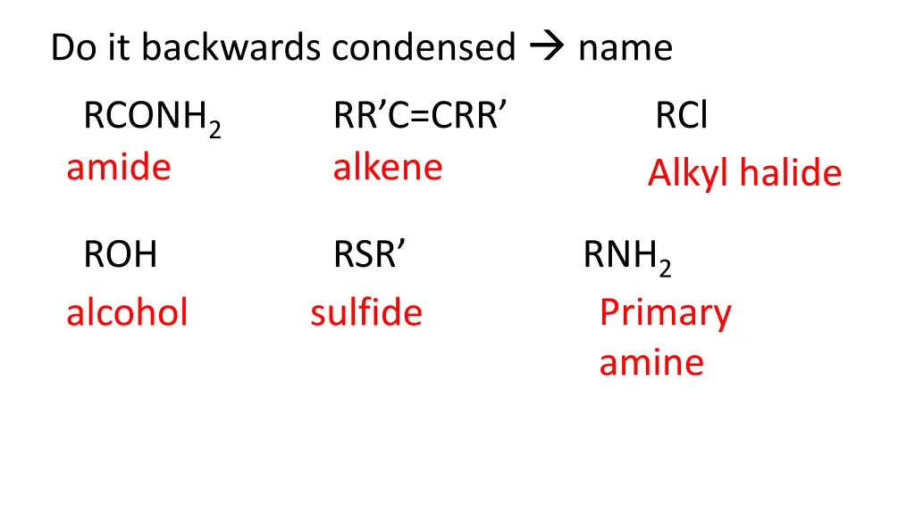 do it backwards condensed name